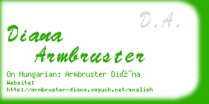 diana armbruster business card